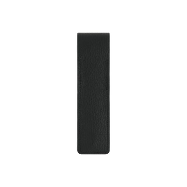 Étui à stylo S.T. Dupont – Cuir noir avec rabat, 1 stylo