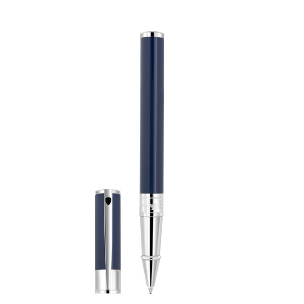 Stylo Roller ST Dupont Initial – Bleu marine & chrome