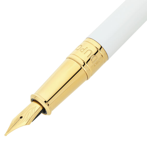 Stylo plume S.T. Dupont – Initial Laque blanche & finition dorée