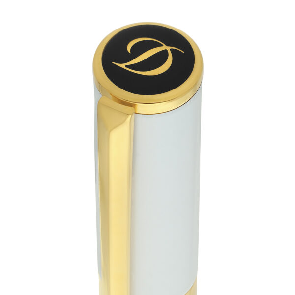 Stylo plume S.T. Dupont – Initial Laque blanche & finition dorée