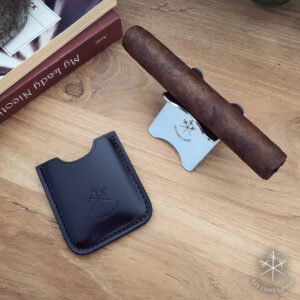 Support à cigare pliable – Cuir noir Les Fines Lames