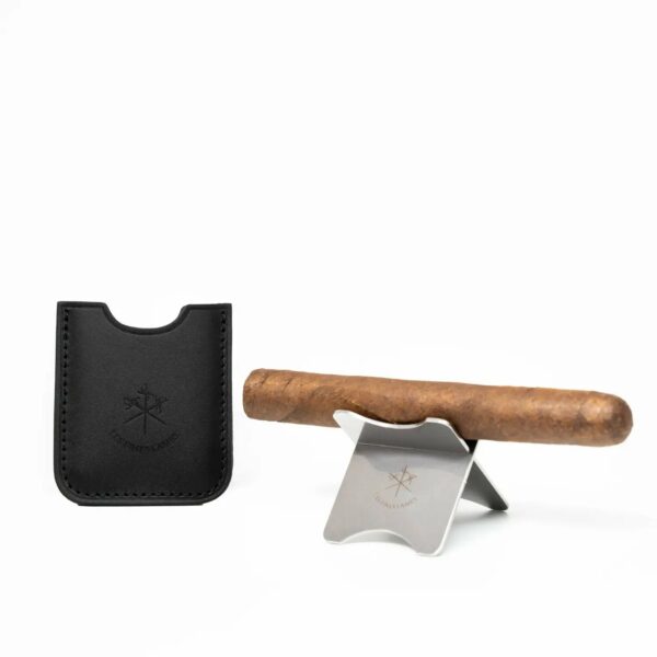 Support à cigare pliable – Cuir noir Les Fines Lames – Image 4