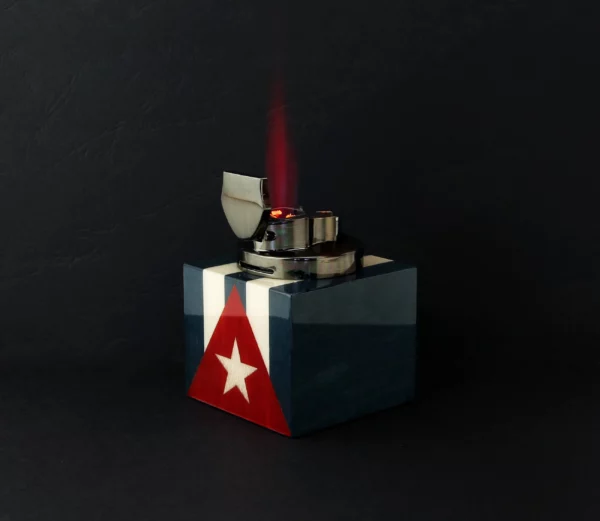 Briquet de table Adorini – Cuba Te Amo, flamme jet