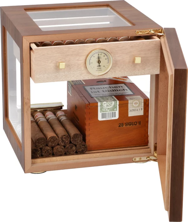 Cave à cigares Adorini – Cube Deluxe Noisette