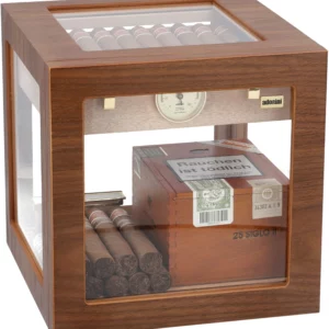 Cave à cigares Adorini – Cube Deluxe Noisette