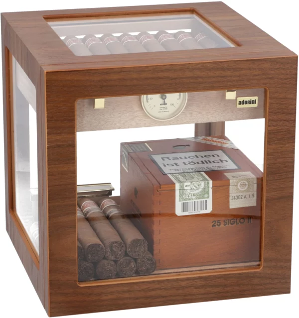 Cave à cigares Adorini – Cube Deluxe Noisette