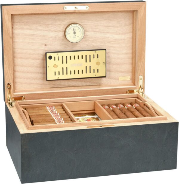 Cave à cigares Adorini – Black Slate Grande Deluxe