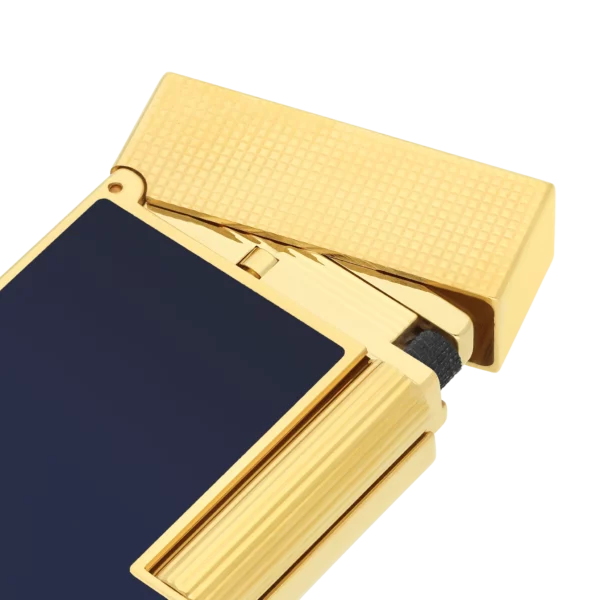 Briquet Ligne 2 – Laque bleu foncé & or jaune – Image 5