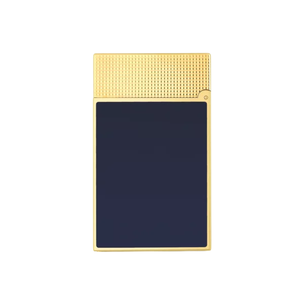 Briquet Ligne 2 – Laque bleu foncé & or jaune – Image 4