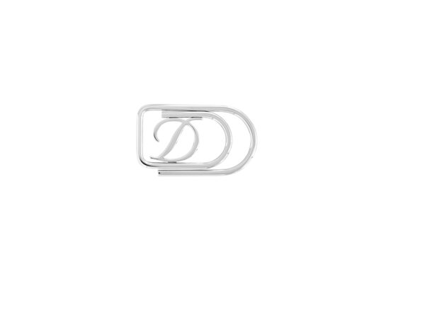 Pince à billets S.T. Dupont argentée – Logo D en palladium