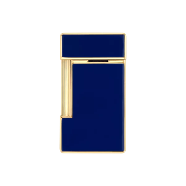 Briquet S.T. Dupont Slimmy Bleu et Doré – Image 3