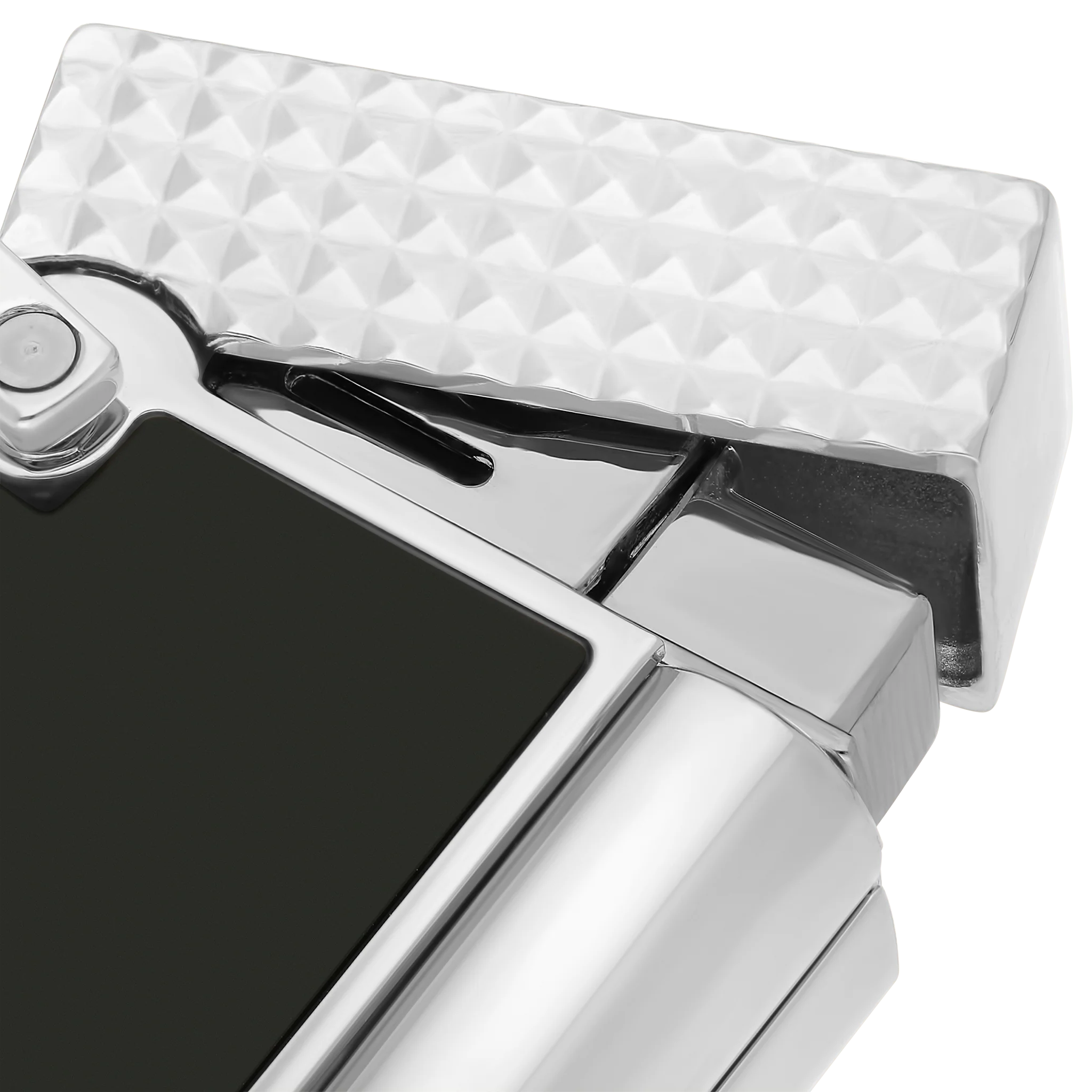 Lighter Necklace – Laqué Noir & Finitions Argentées – Image 2