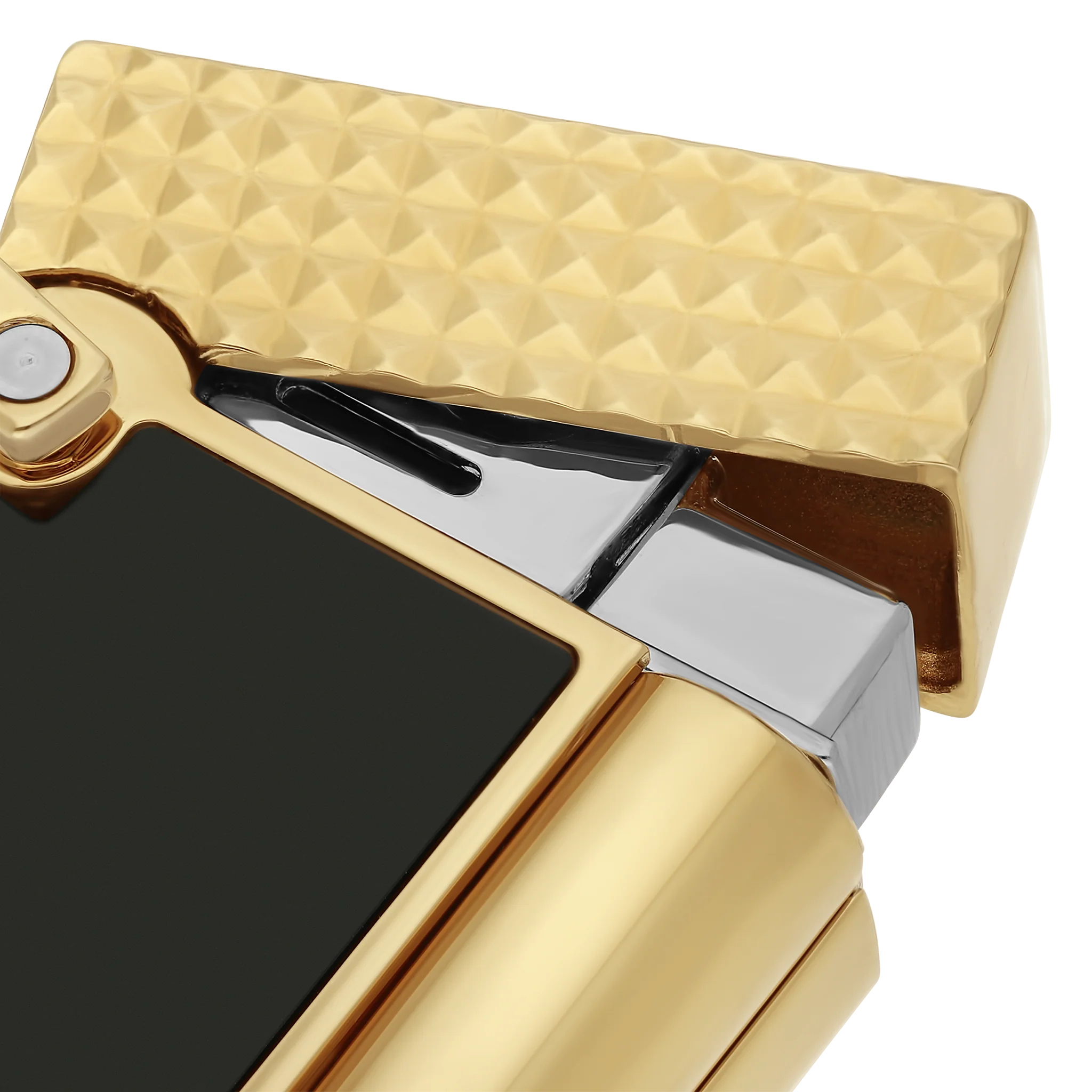 Lighter Necklace – Laqué Noir & Finitions Dorées – Image 2