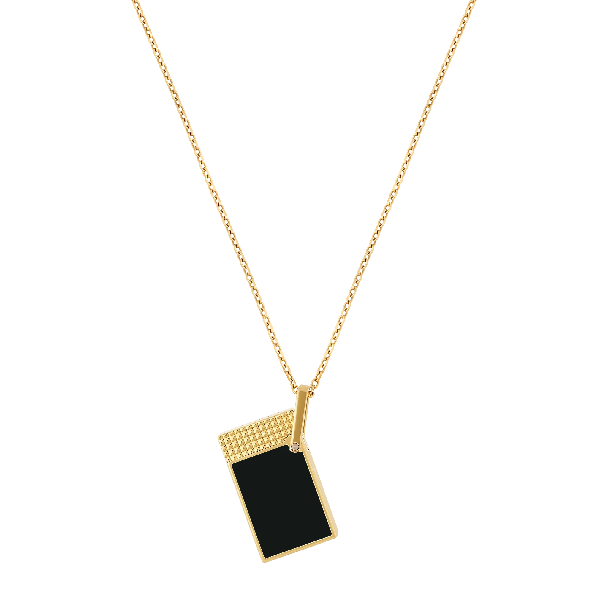 Lighter Necklace – Laqué Noir & Finitions Dorées – Image 3