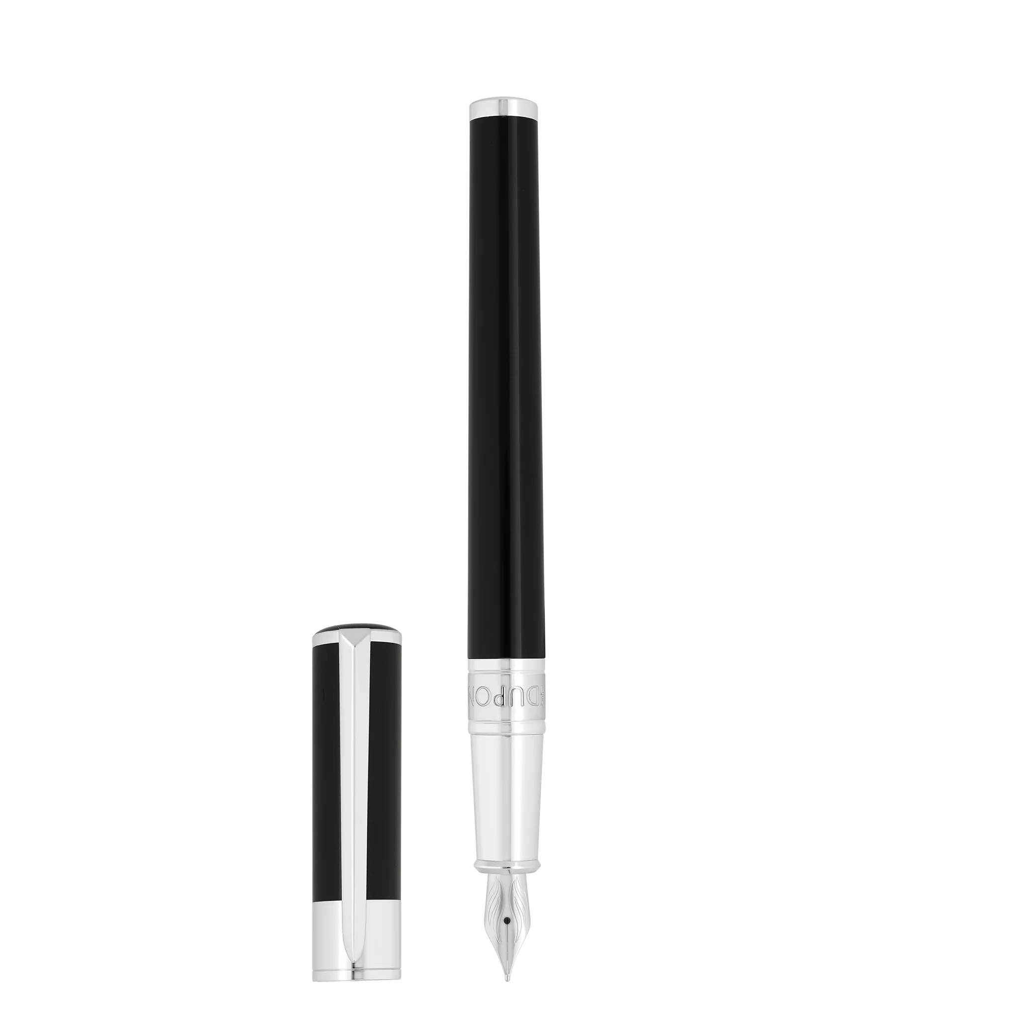 S.T. Dupont Initial – Stylo Plume Noir & Chrome – Image 4
