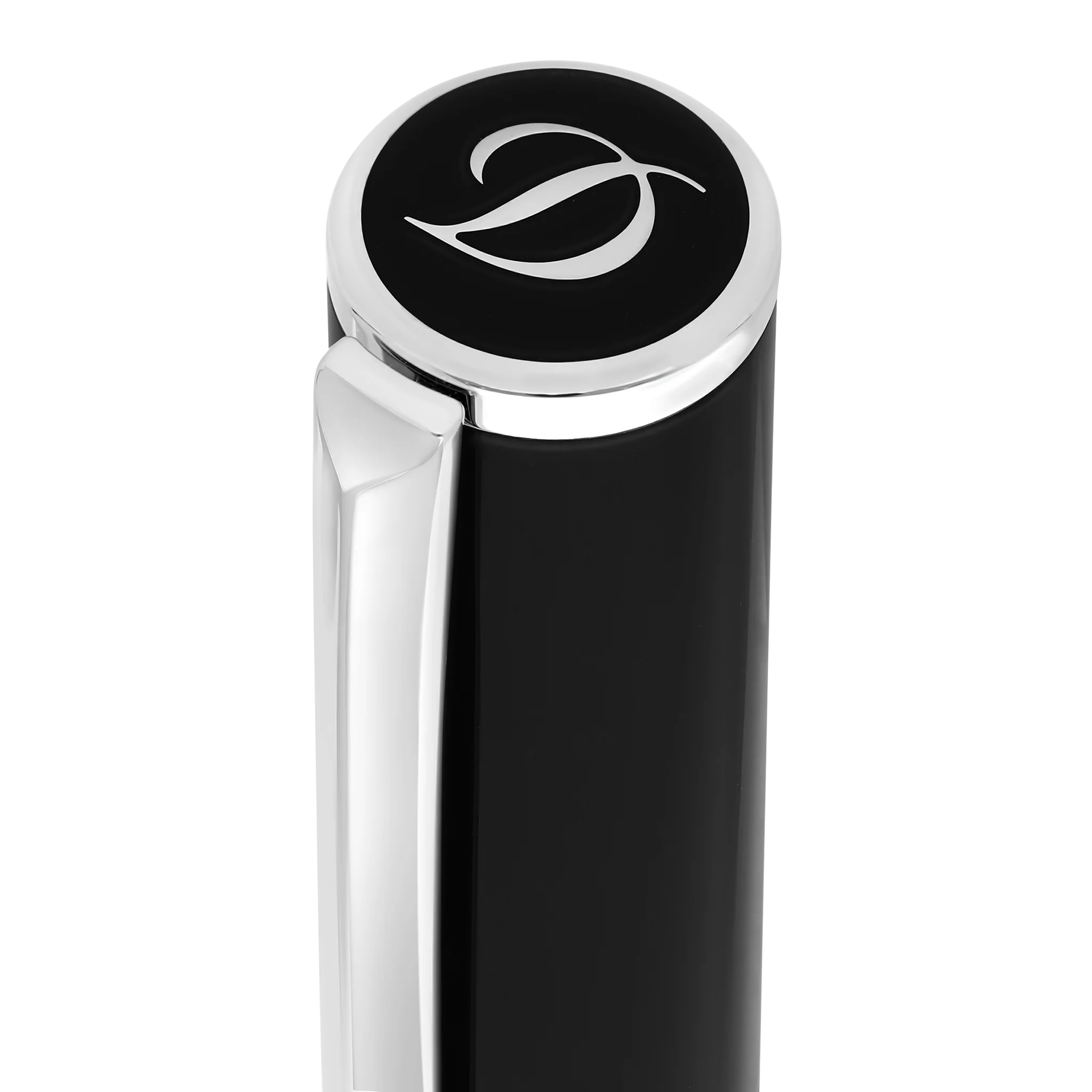 S.T. Dupont Initial – Stylo Plume Noir & Chrome – Image 2