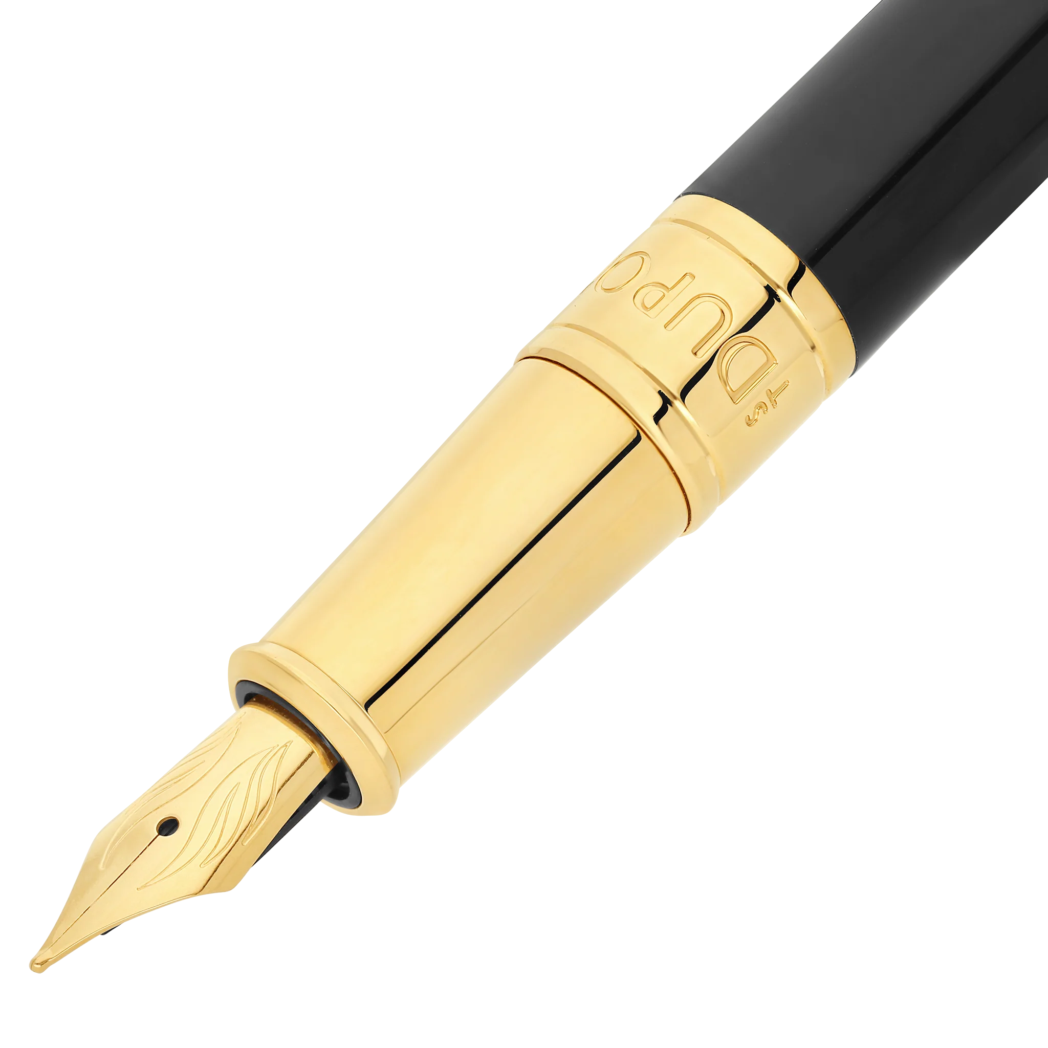 S.T. Dupont Initial – Stylo Plume Noir & Doré – Image 3