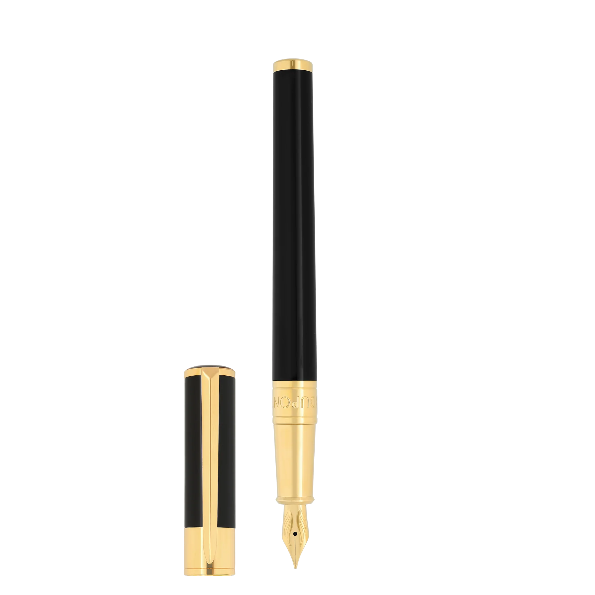 S.T. Dupont Initial – Stylo Plume Noir & Doré – Image 4