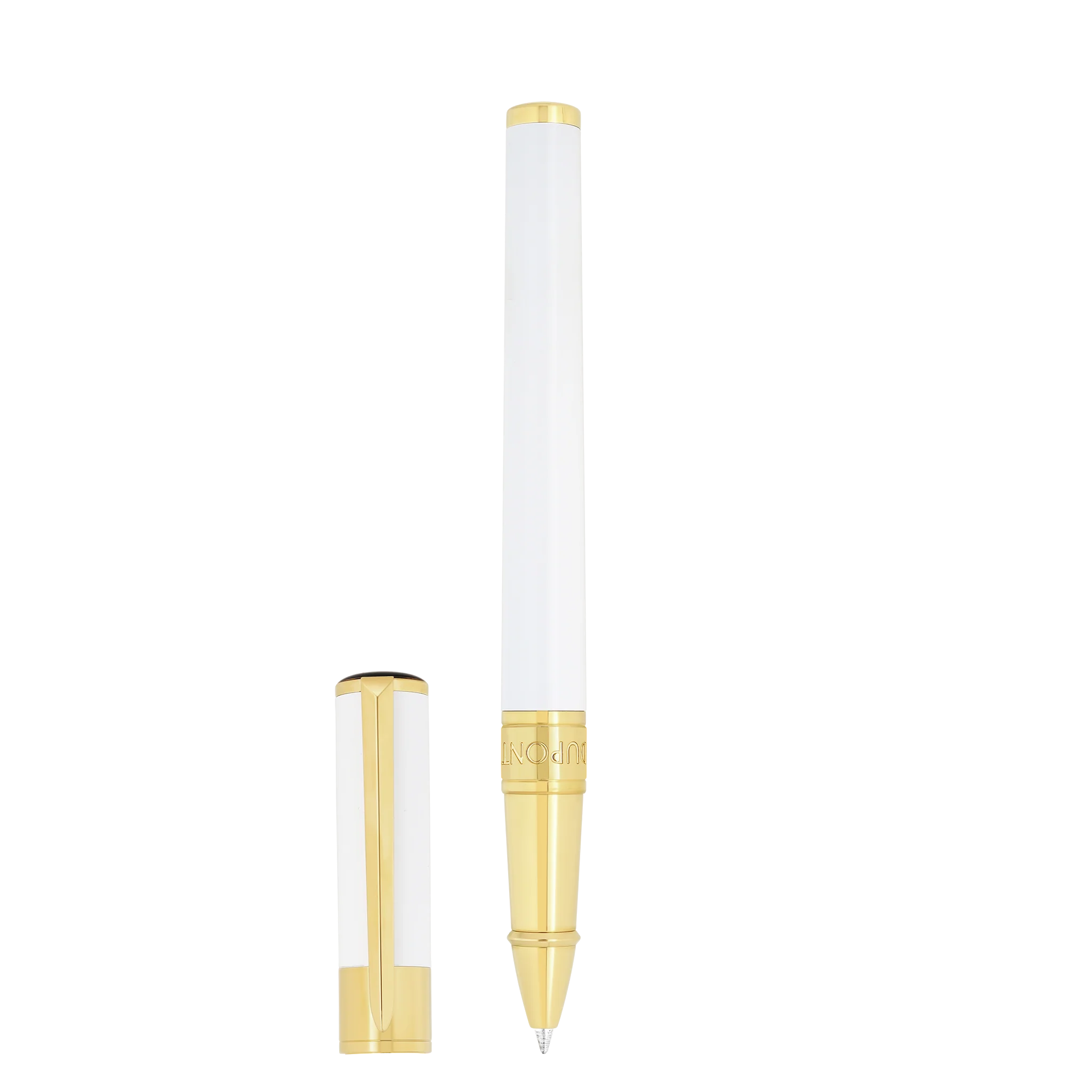 S.T. Dupont Initial Roller – Blanc & Doré – Image 4